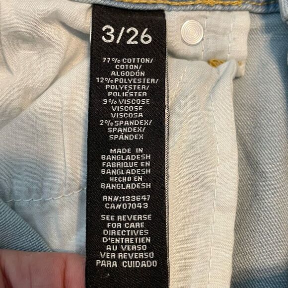 Kendall & Kylie Kontour Ankle Skinny Jeans Blue Distressed Light Wash Denim 3 26 - Picture 7 of 9